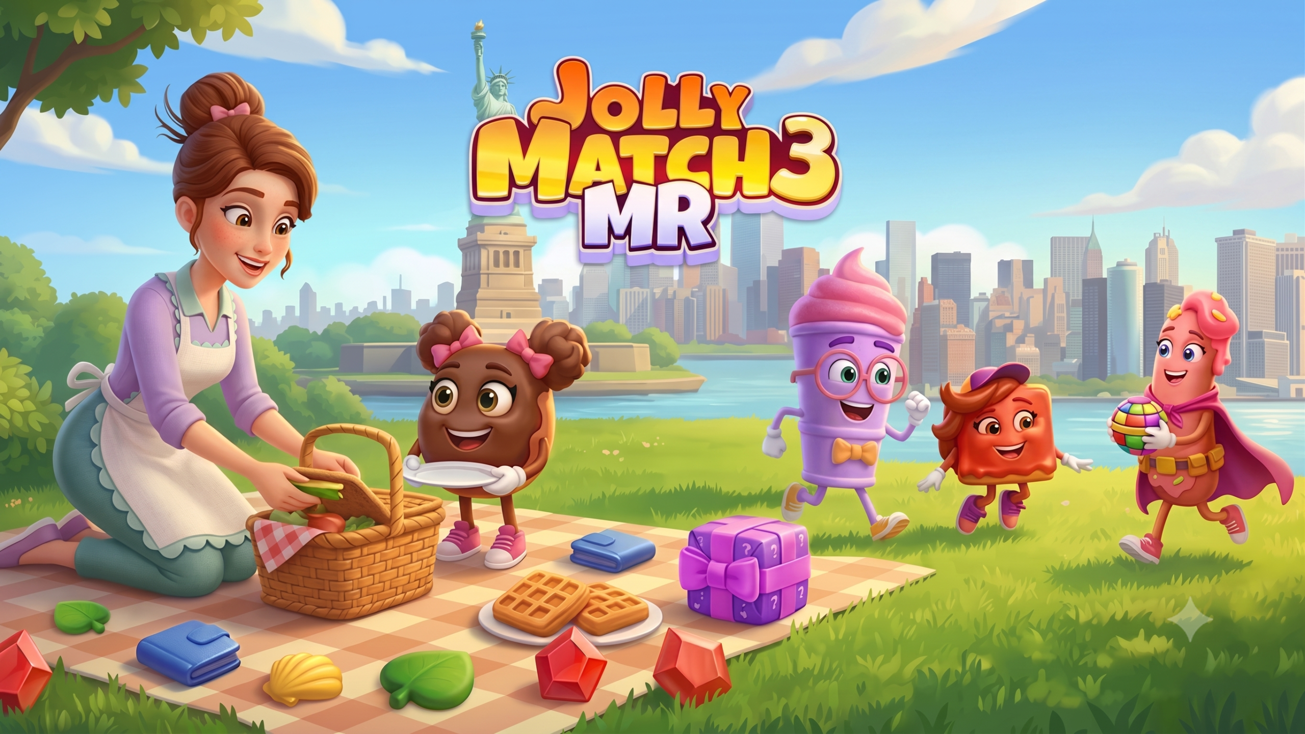 Jolly match first MR Match 3 puzzle